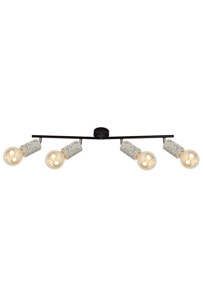 Klausen Ceiling light Simply KL164000, 4xE27, black+grey, IP20,