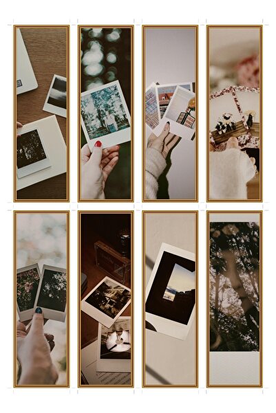 OEM Semne de Carte Set 8 Bucati, Tema Foto Polaroid, Design Estetic, Carton P...