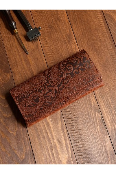 Wild West Crafted محفظة موستانج الكبيرة من الكشمير للنساء مصنوعة من الجلد الأصلي. هدية لعيد الميلاد ويوم الأم ويوم خاص.