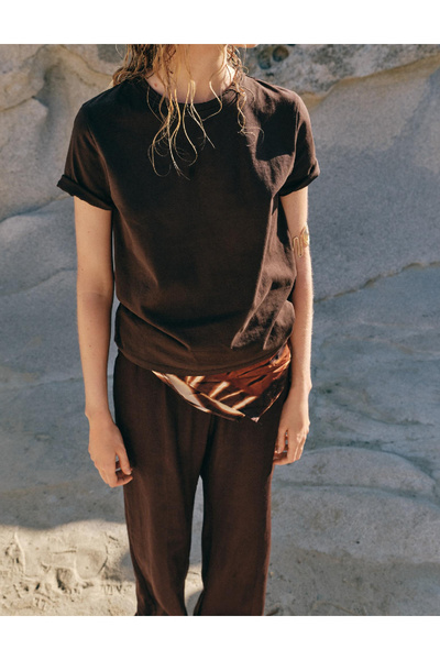 Evendi T-shirt, Brown