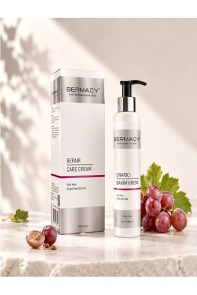 BERMACY Onarıcı Bakım Kremi – Aloe Vera ve Üzüm Çekirdeği İçeren Nemlendirici