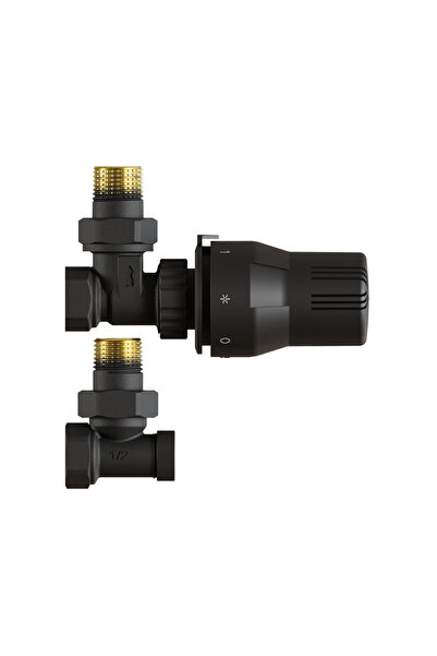 THERMOFIX Set de robinete termostatice unghiulare pentru radiator de 1/2 inch...