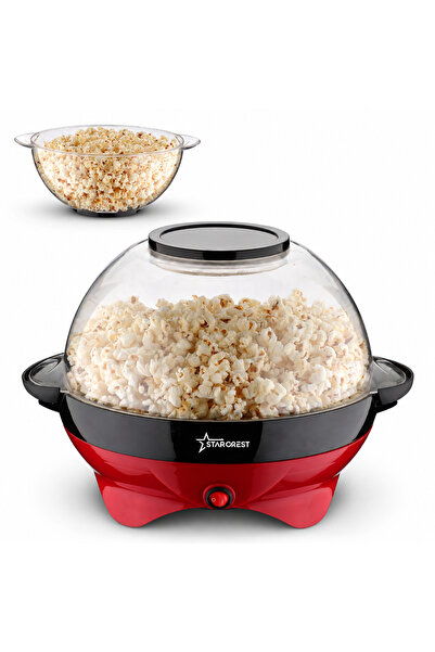 STARCREST Aparat pentru popcorn SPM-8055RD, 800W, Preparare in 4 minute, Bol ...