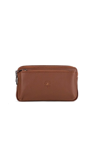 Westpolo Faux Leather Stylish Handheld Portfolio and Wallet Bag - Tan