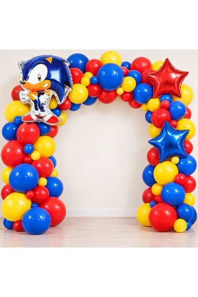 parti show Sonic Temalı Doğum Günü Zincir Balon Seti
