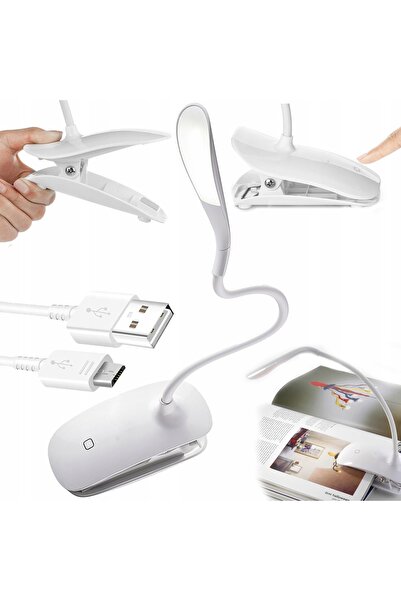 NO BRAND Lampă de birou LED flexibilă, cu clemă, USB, control tactil, pentru ...