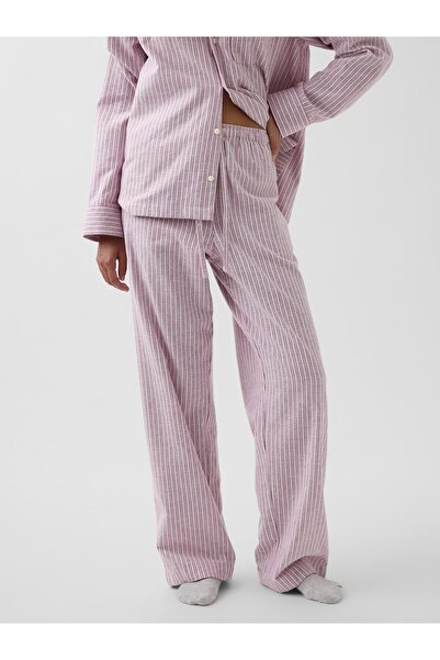 GAP Kadın Açık Pembe Softest Flannel Pijama Altı