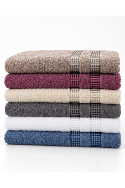 nnevora Set 6 prosoape de baie 70x140 cm 320 gr/buc 80% bumbac 20% poliester ...