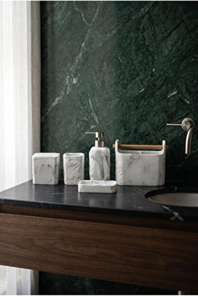ACAR Laduree 5-Piece Bathroom Set White