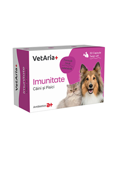 Antibiotice VetAria+ Imunitate, cutie 30 capsule twist-off