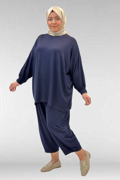 Eslina 67037 Costum cu pantaloni din bumbac pieptănat, cu mâneci scurte, mări...
