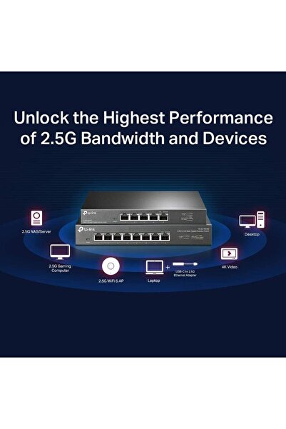 TinyBox TL-SG108-M2, 8-Port 2.5G Desktop Switch