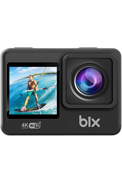 StepCo Pulse 1 Wi-Fi 4K 30FPS Ultra HD Aksiyon Kamerası Çift Ekranlı 30 Metre Su Geçirmez Kılıflı Vlog Bisi