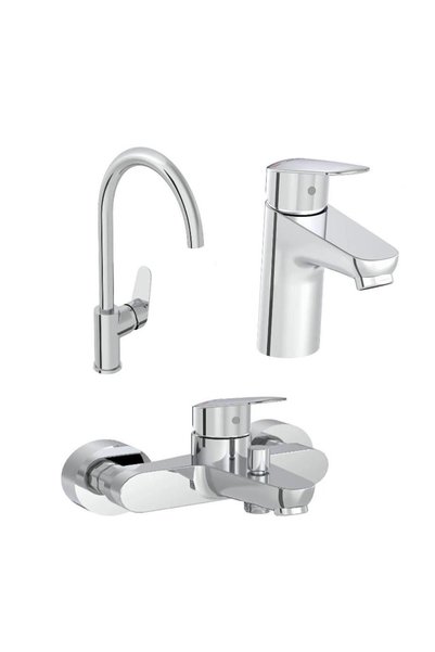 Artema Flow Round Lavabo Musluk, Eviye Mutfak ve Banyo Batarya Seti