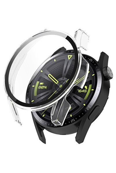 XGSM Carcasă 2 în 1 + Sticlă securizată pentru Huawei Watch GT 3 46mm, Transp...