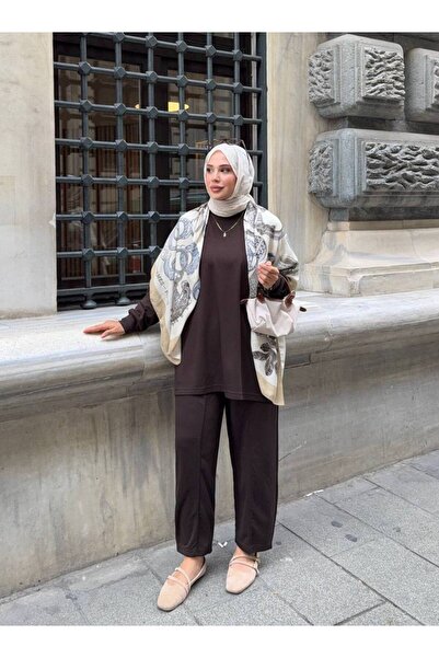 Bliss Women's Hijab Pants-Sweat Bottom Top Modal Two-Piece Set
