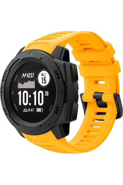 XGSM Curea din silicon pentru Garmin Instinct / Instinct 2, Galbenă