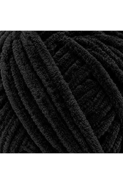 Hello Baby Love 25 Gr Chenille Yarn 232 Black – Soft Plush Knitting Punch and Amigurumi Yarn