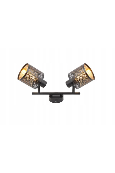 Reality Lampă de tavan tip bandă, abajur negru, auriu negru Tuluza 840502-02