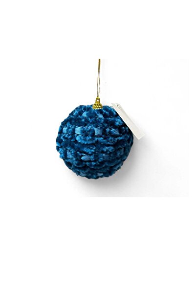 EDG Ornament de brad de Crăciun din catifea albastră
