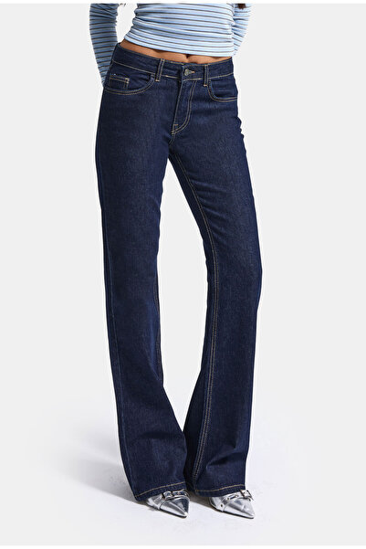 it's basic Blugi de damă Selvedge 7w5-50 cu talie medie și croială evazată