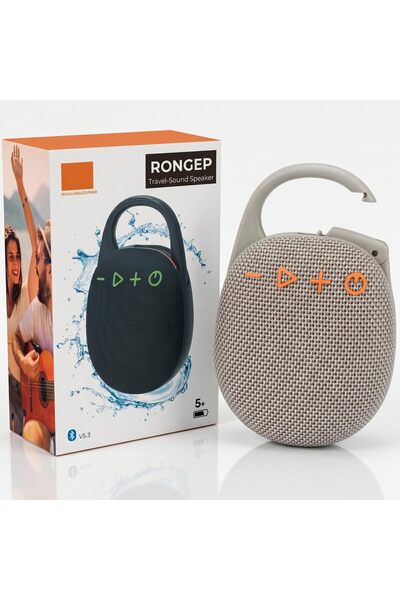 StepCo [Travel-Sound] Taşınabilir Bluetooth Hoparlör V5.3 Önü Kumaş Kaplı TFT/AUX/USB Destekli RGB Işıklı I