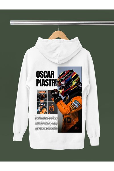 MAGORS Hanorac F1 cu glugă, cu mânecă lungă, din bumbac, imprimat OSCAR PIAST...