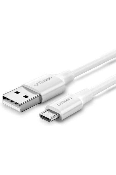 StepCo Micro-USB & USB-A Data ve Şarj Kablosu, 1.5 Metre, Beyaz