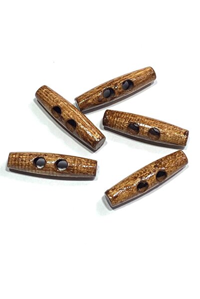 karantuhafiye Wooden Shepherd Buttons Set of 5 / 5 cm / Light Wood