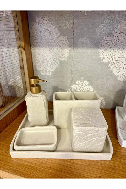 ACAR Laduree 5-Piece Bathroom Set Beige
