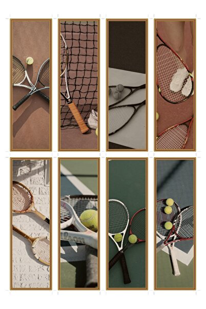 OEM Set 8 semne de carte tematica paleta de tenis, accesorii citit elegante, ...