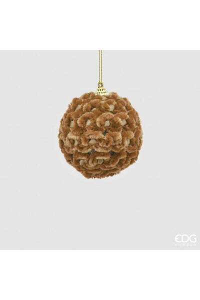 EDG Ornament de brad din catifea, culoare chihlimbar