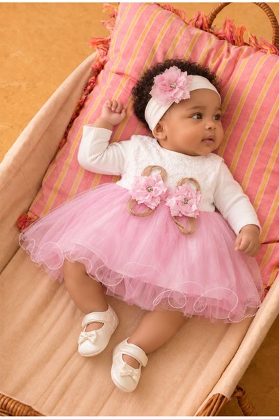 Rocha Baby فستان توتو - فستان مولوت مع باندانا وأحذية كهدية، مع باديه داخلي (...