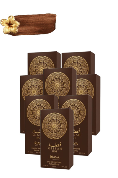 RIAVA PERFUMES 8 قطع عطر جيسة بني ساخن 85 مل