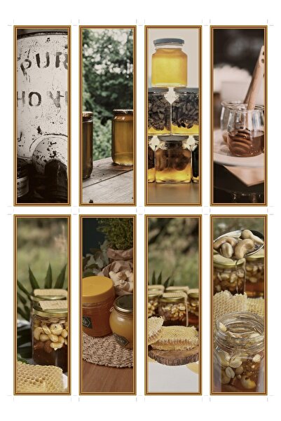 OEM Bookmarks Set of 8 Honey Jar, Sweet and Agramata Theme, Premium Cardboard
