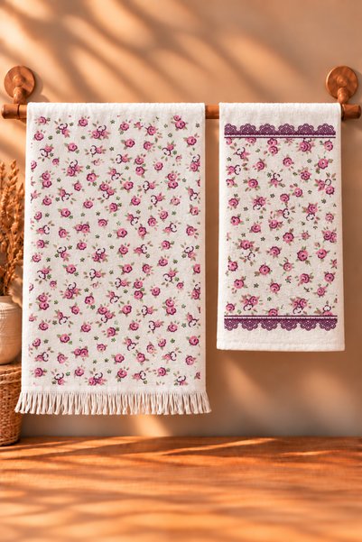 Meslina Home 30X50 40X60 2 Parça %100 Pamuk Baskılı Mutfak Havlusu Kurulama B...