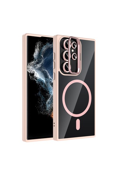 Techaks Galaxy S22 Ultra Case with Camera Stand, Magsafe Supported, Transpare...
