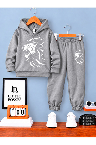 LB little bosses طقم بدلة رياضية شتوية للأطفال للجنسين (ASLANN)