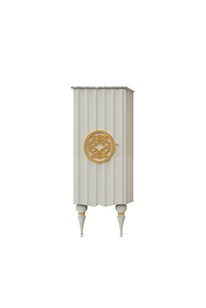 Pierre Cardin Dulap înalt de baie Hagia Sofia, Alb perlat, 53x164 cm
