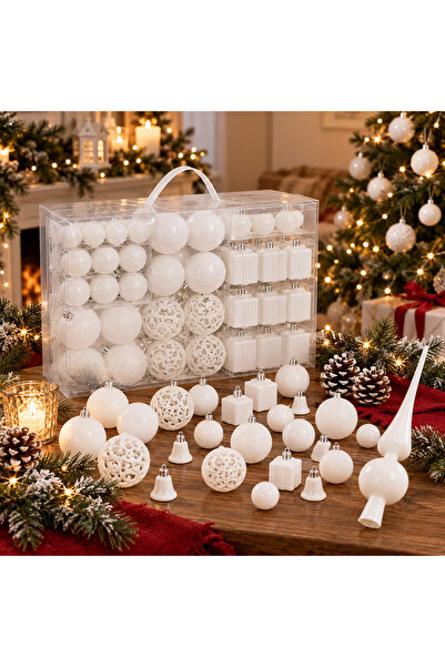 unbranded Set globuri si decoratiuni de Craciun, 101 piese, diverse dimensiun...