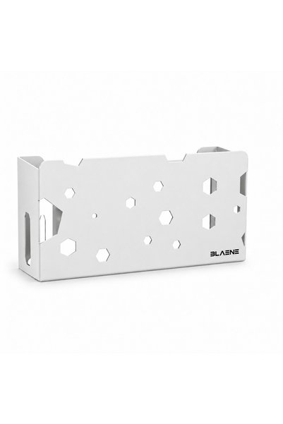 Blaene Decorative Hexagonal Metal Wifi Modem Box Router Rack Mounting Without Drilling Adhesive and Screw Wall Hanging Screw Hanger Int-006