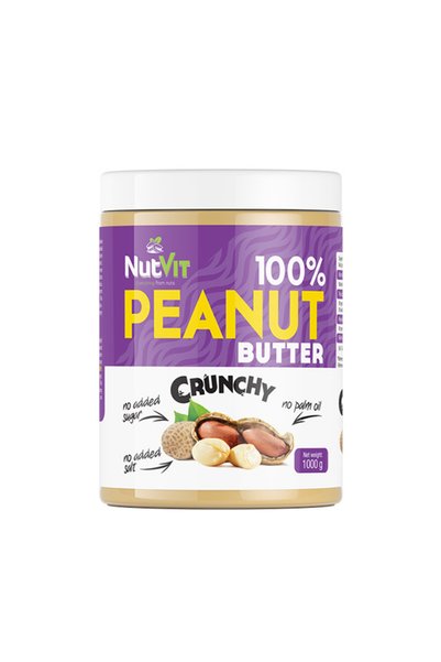 OstroVit Pharma 100% Unt de Arahide Crocant - Unt de Arahide Crocant, 1 kg