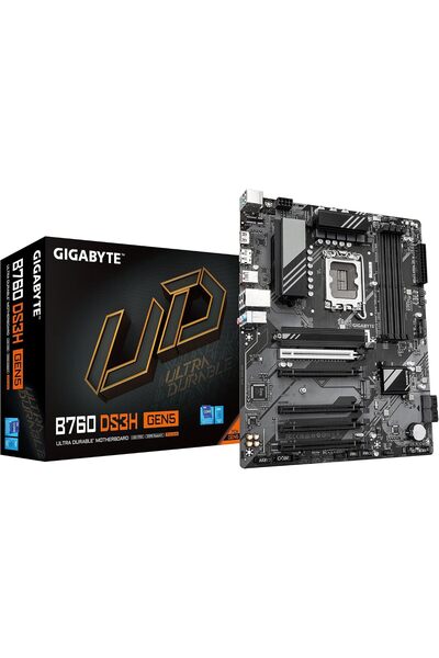 StepCo B760 DS3H LGA1700 DDR5 7600MHz(OC) PCIe 5.0 M.2 NVMe Gigabit LAN ATX Anakart