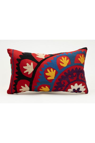 Kilim Whole Sale غطاء وسادة مصنوع من قماش سوزاني الأوزبكي، مقاس 30×50 سم