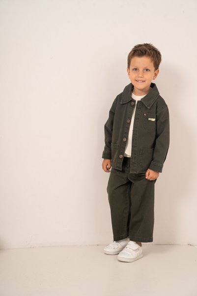 JNF kids Baby Boy & Child Gabardine Jacket Sweat Pants 3-Piece Set