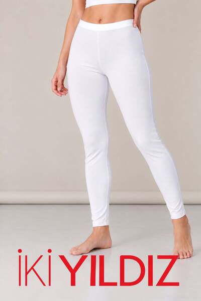 İki Yıldız Buy Jacquard Modal Long Leggings