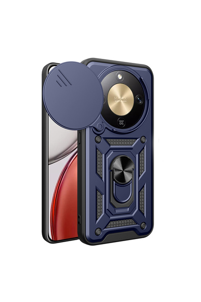 Techaks حافظة هاتف Honor Magic 8 Lite 5G مع حماية للكاميرا وحامل مغناطيسي وحم...