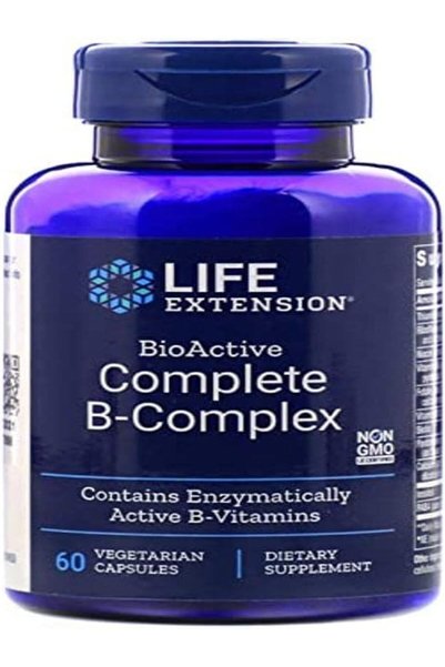 Life Extension مكمل غذائي كامل من فيتامينات ب، 60 كبسولة نباتية (2)