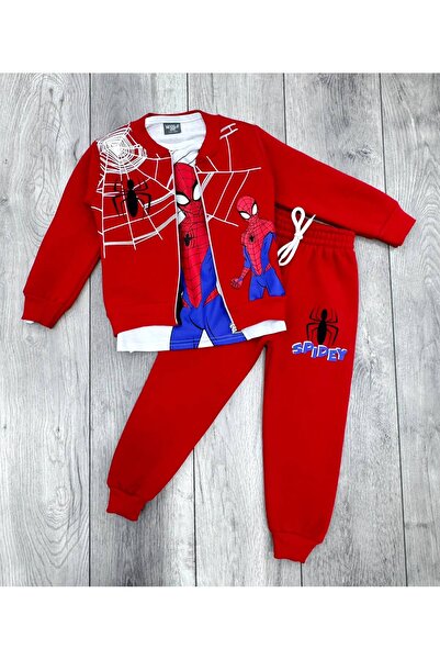 Generic Brand Boy's 3 Threaded Knitted Cardigan Top and Bottom Set
