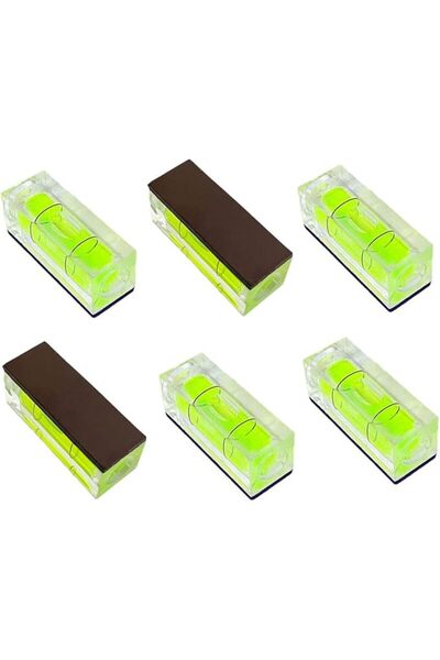 GENERAL ZUJHPYMI 6Pcs Magnetic Small Bubble Level 10x10x29mm Mini Square Bubb...